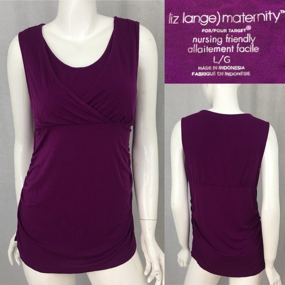 Liz Lange for Target Tops - Size Large Liz Lange Purple Maternity Nursing Top